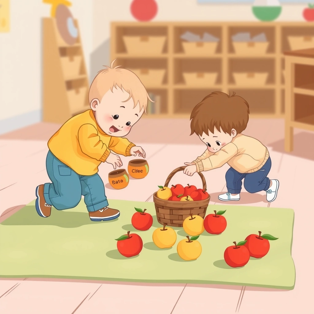 Grafika do zabawy "Jeż zbiera jabłka" - Materiały - Jeż